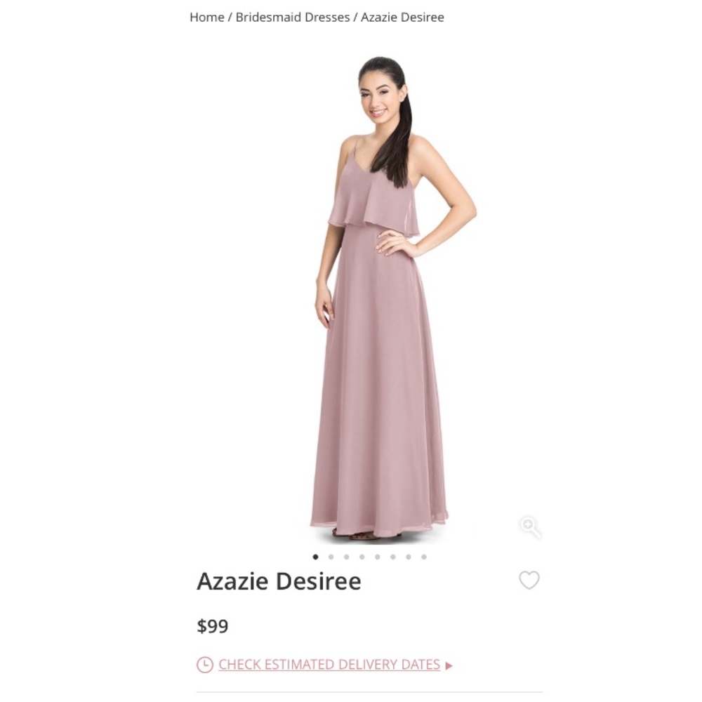 Azazie Vintage Mauve Desiree Bridesmaid Dress